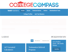 Tablet Screenshot of collegeadmissions.testmasters.com